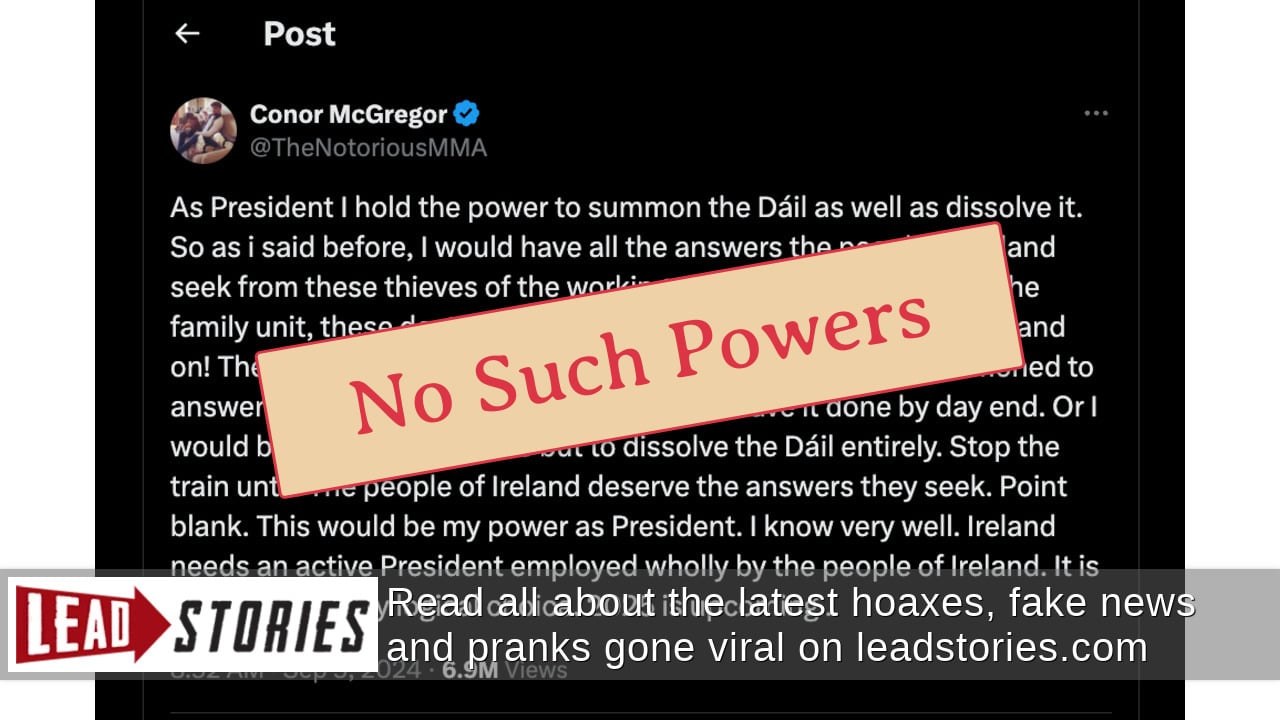 Fact Check: Ireland's President Does NOT Have Powers To Unilaterally ...