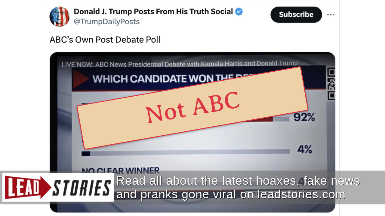 Fact Check 92 Of ABC Viewers Did NOT Say Trump 'Won' September 10