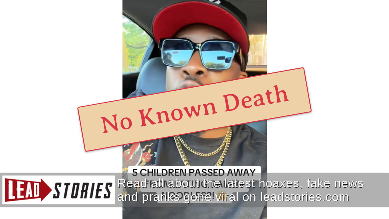 Fact Check NO Evidence 'Five Children Passed Away' In U.S. From