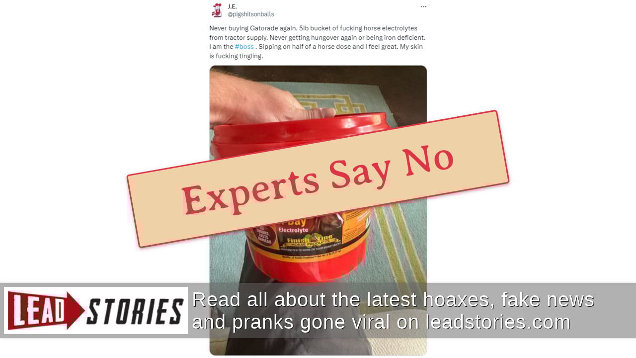 Fact Check Tractor Supply's AppleADay Bucket Of Horse Electrolytes