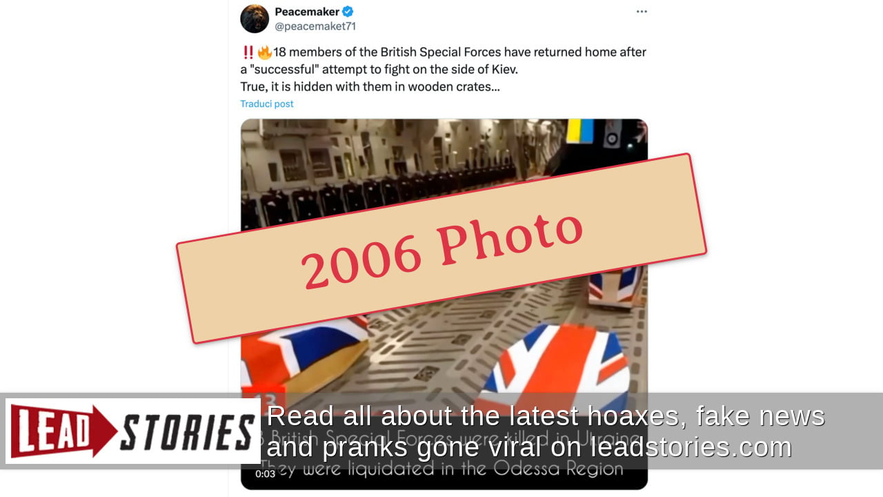 Fact Check Photo Does Not Show Coffins Of British Special Forces