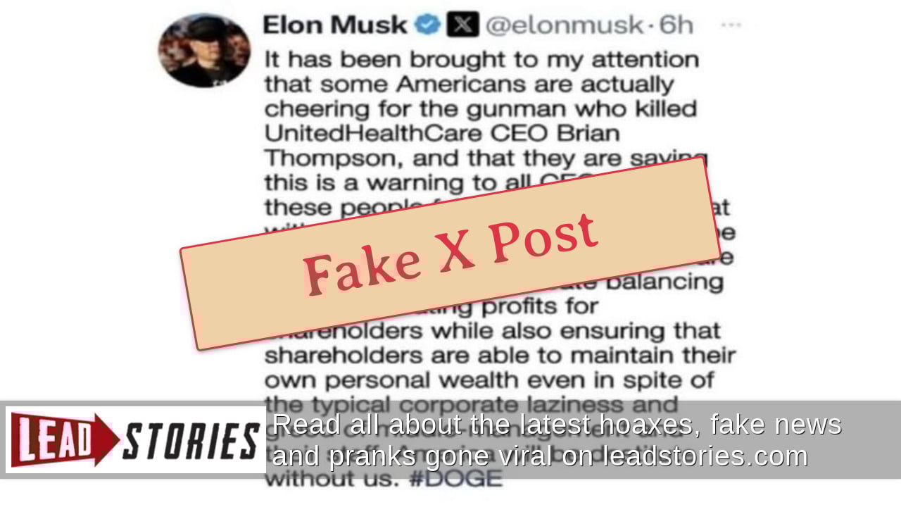 Fact Check: Elon Musk Did NOT Tweet 'The World Would Not Be Able To