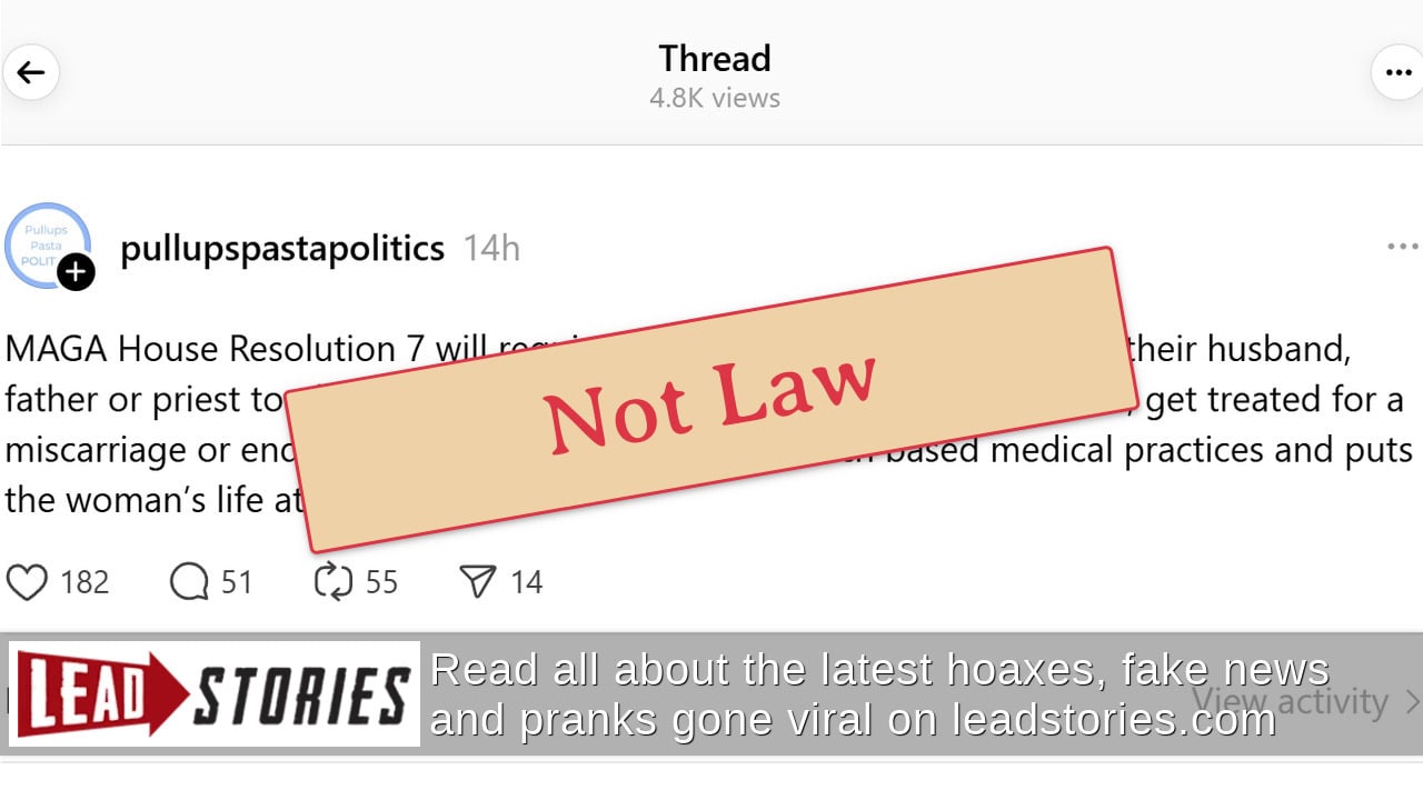 Fact Check House Resolution 7 Will NOT Require Women To Get Permission