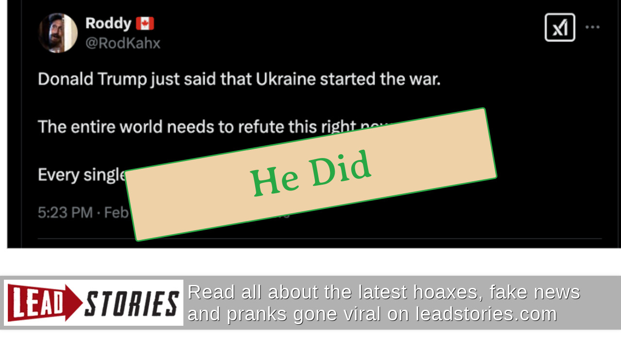 Fact Check Donald Trump DID Say Ukraine Started War Lead Stories