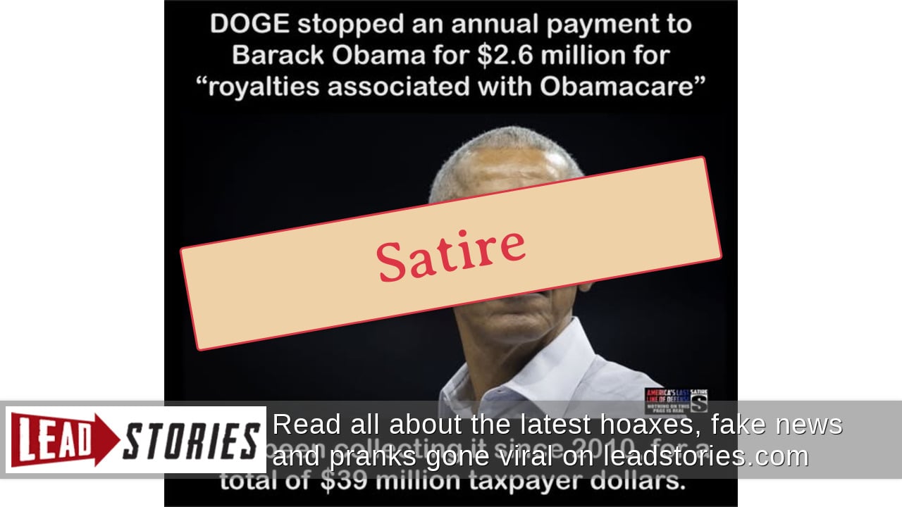 Fact Check: Claim DOGE Halted $2.6 Million Annual Payment To Obama For ...