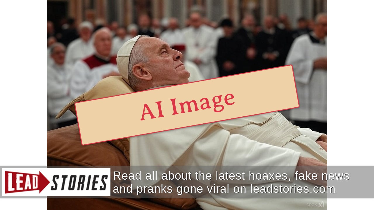 Fact check ai image shows dead pope francis laid out in front of