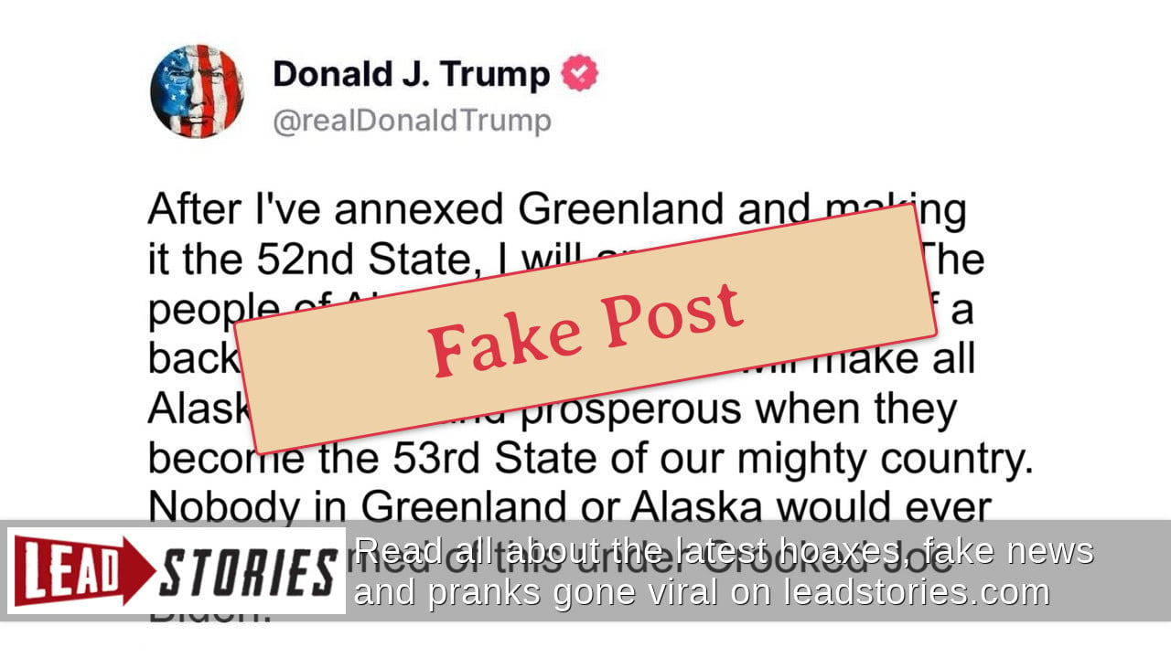 Fact Check: Fake Screenshot Has Trump 'Annexe' Alaska And Greenland ...