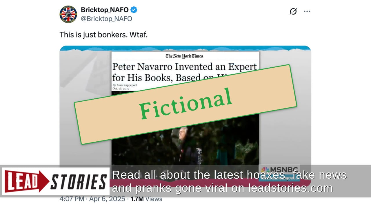 Fact check trump advisor peter navarro did invent and quote an expert