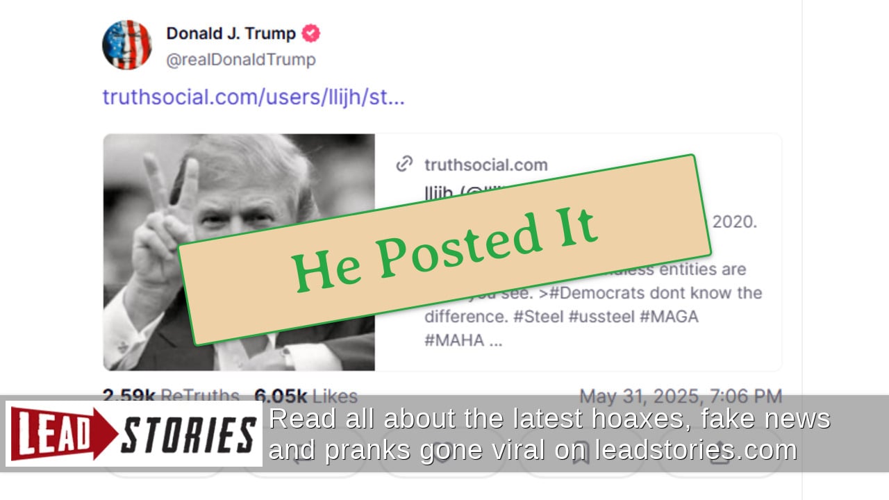 Fact Check: President Trump DID Share Post Saying Joe Biden Was ...
