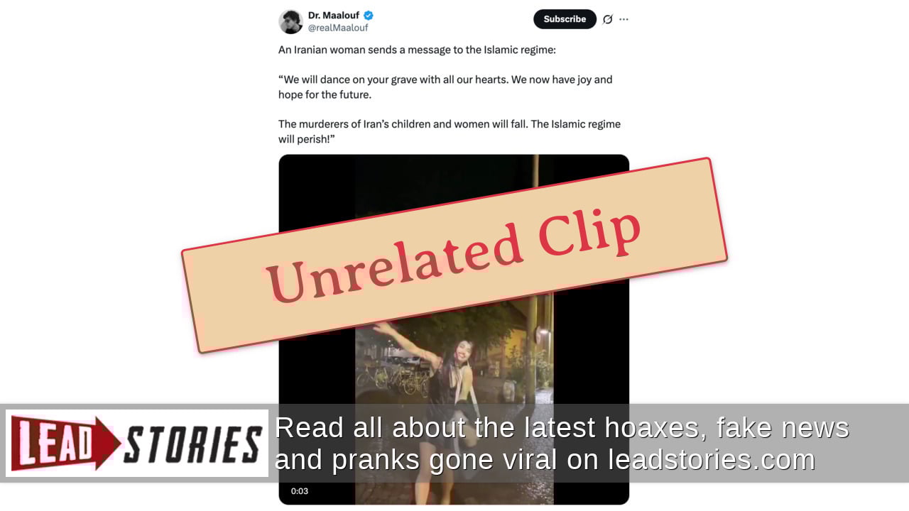 Fact Check: Video Does NOT Show Iranian Woman Dancing in the Rain in