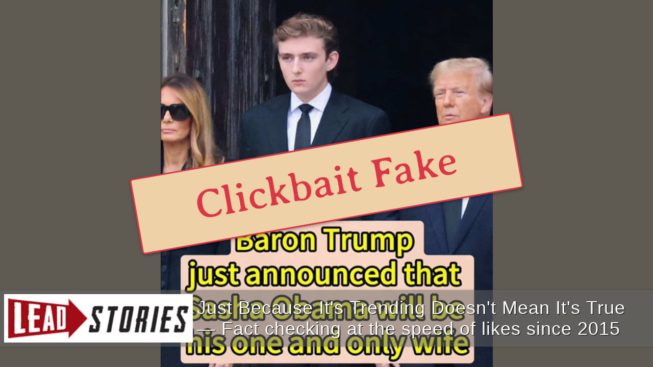 Fact Check Barron Trump Did Not Announce He Is Dating Sasha Obama And 