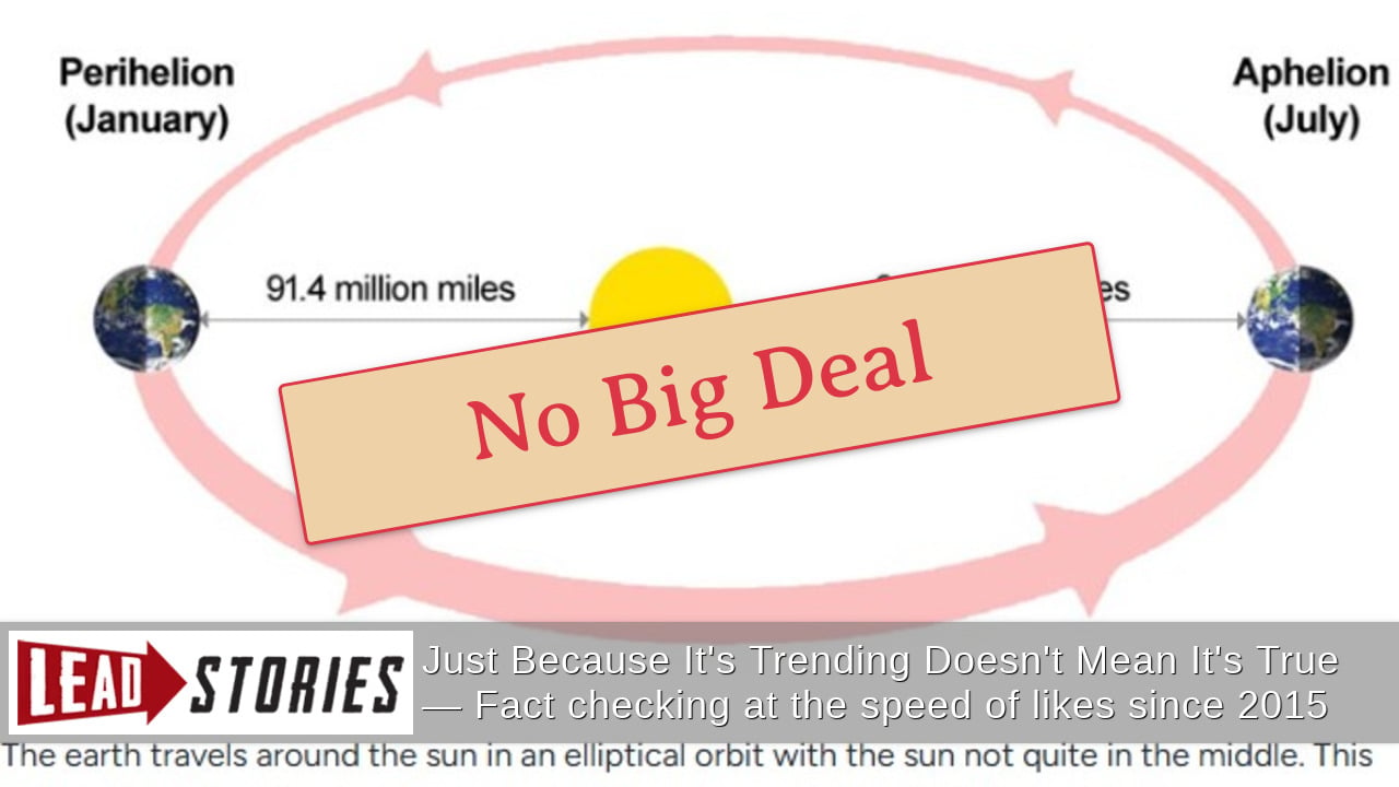 Fact Check: Aphelion Phenomenon Will NOT Make Earth Experience 'Colder ...