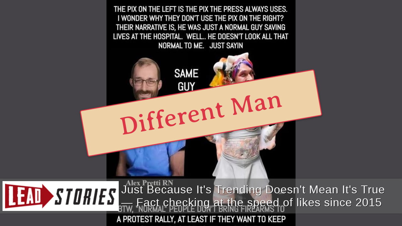 Fact Check: Photo Of Man In Drag Is NOT Alex Pretti, ICU Nurse Shot And ...