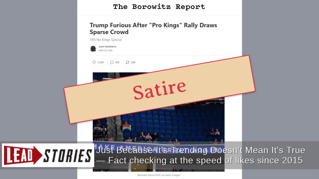 Fact Check: Satire Story About Trump Being Furious After 'Pro Kings ...
