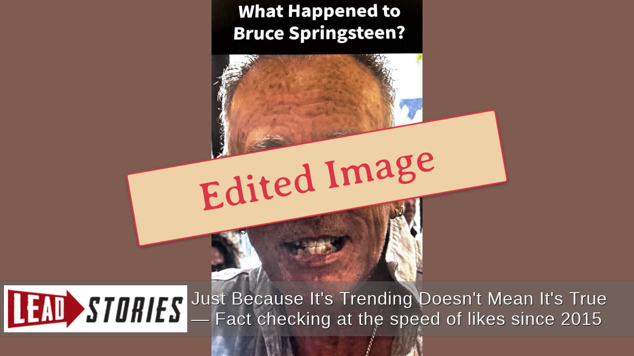Fact Check: Edited Image Of Bruce Springsteen 