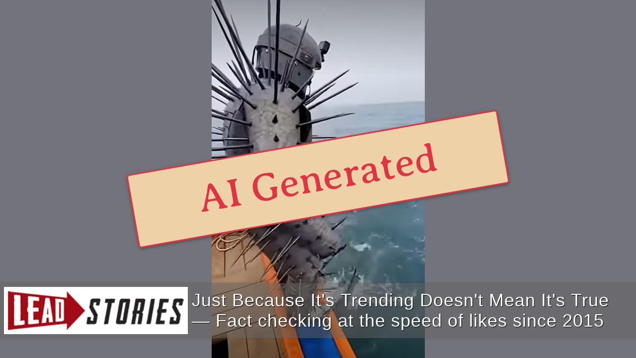 FAKE Video Shows A Diver In A Spiked 'Shark-Proof Suit' -- It's AI