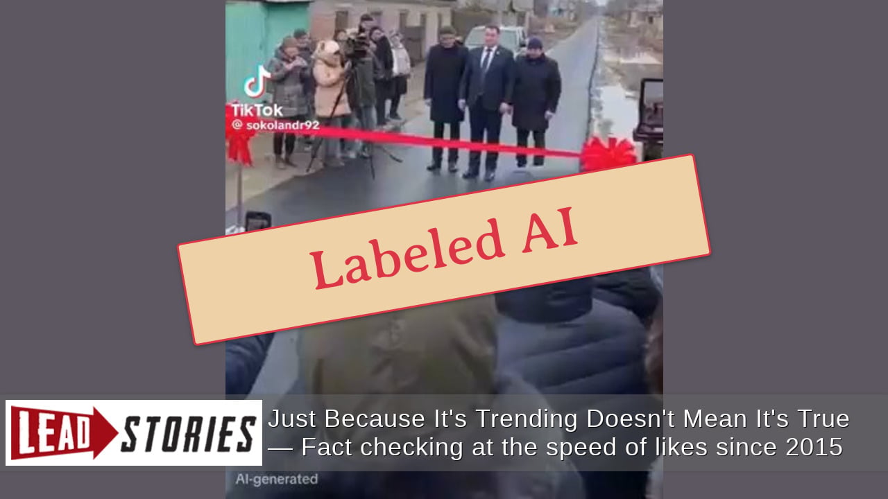 FAKE AI Video Shows Ribbon Cutting Ceremony For Fictional Asphalt Road In 'Mukhosransk' -- Russia's 'Nowheresville'
