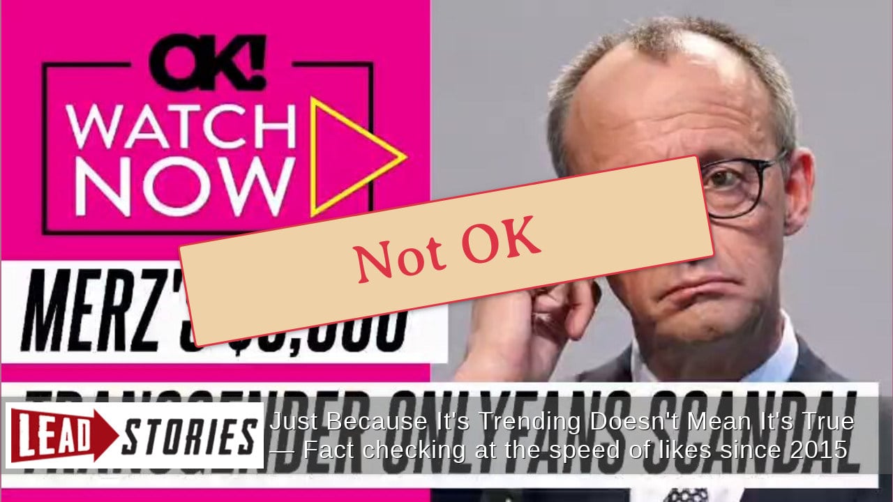 OK Magazine Did NOT Publish Video Claiming German Chancellor Friedrich Merz Booked $8,000 OnlyFans Private Session With Transgender Model During G7 Summit