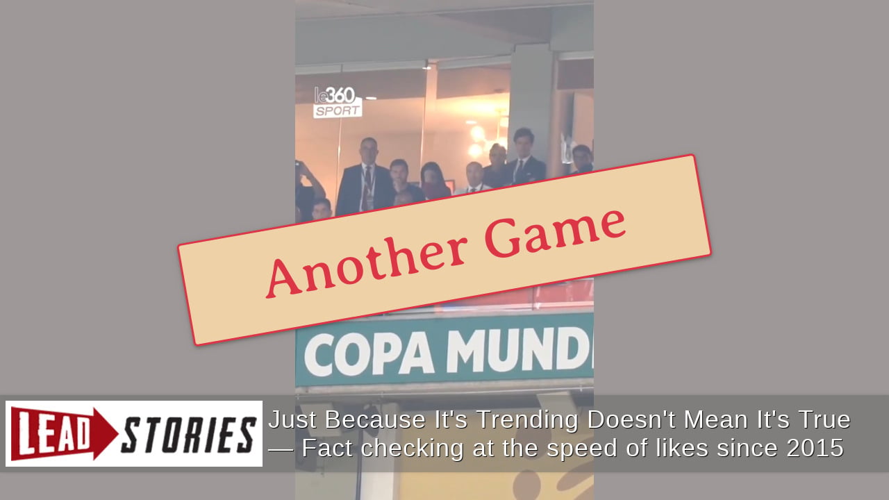Video Does NOT Show FIFA's Infantino Reaction To Egypt Scoring Goal During World Cup In July 2026
