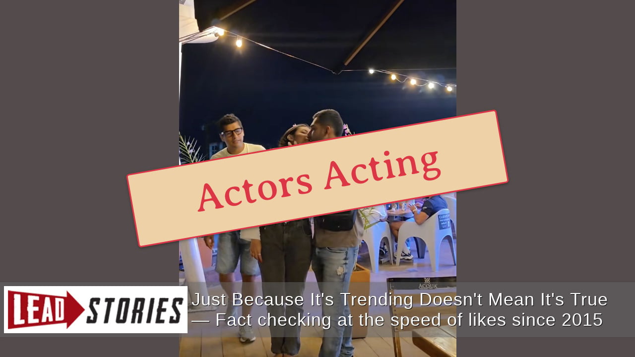 FAKE Video Of Man Catching Wife 'In The Act' Kissing Another Man -- It's Skit With Actors