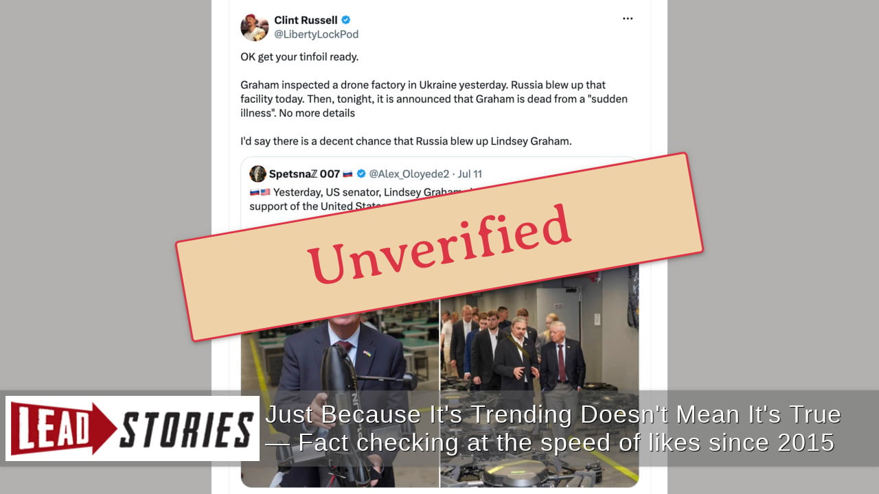 NO EVIDENCE Russia Hit Skyfall Facility Visited By Lindsey Graham