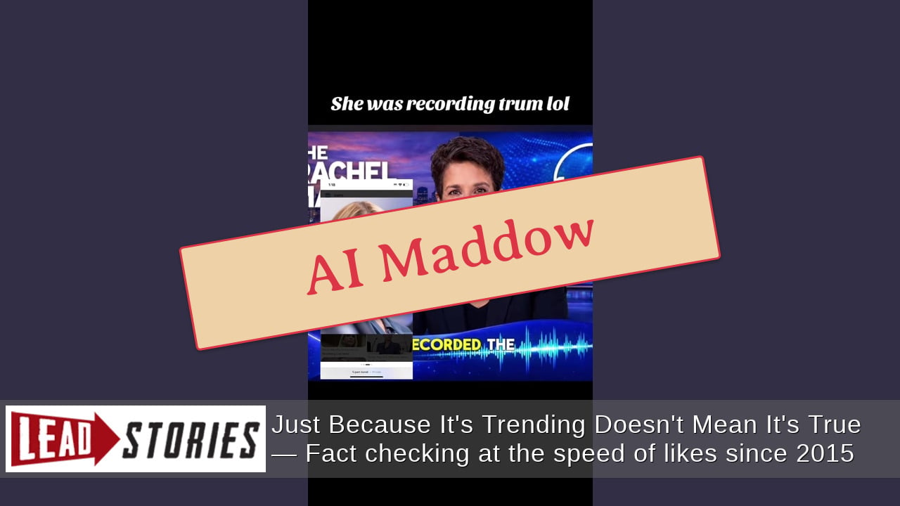 Rachel Maddow Did NOT Broadcast Transcript of Call Between Pam Bondi, Trump -- Digitally Created