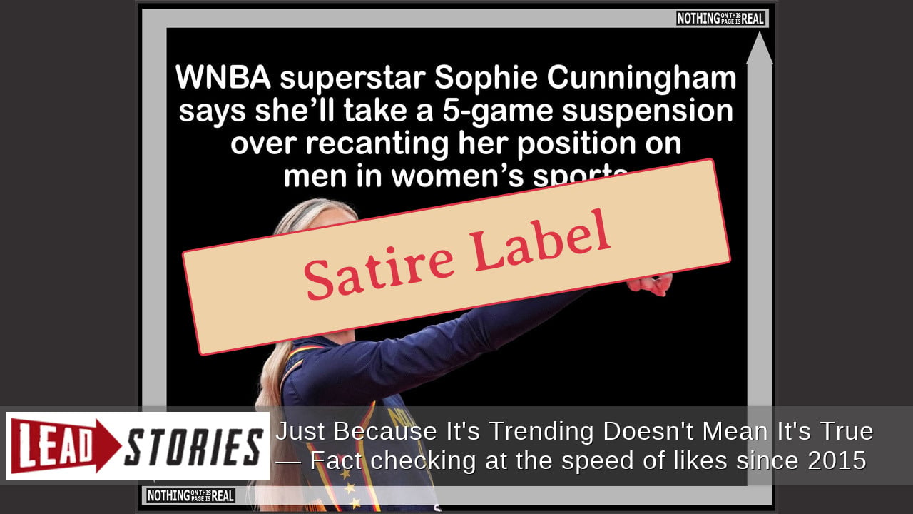 Sophie Cunningham Did NOT Say She Would Take 5-Game Suspension Instead Of Recanting Remarks On Trans Women In Sport
