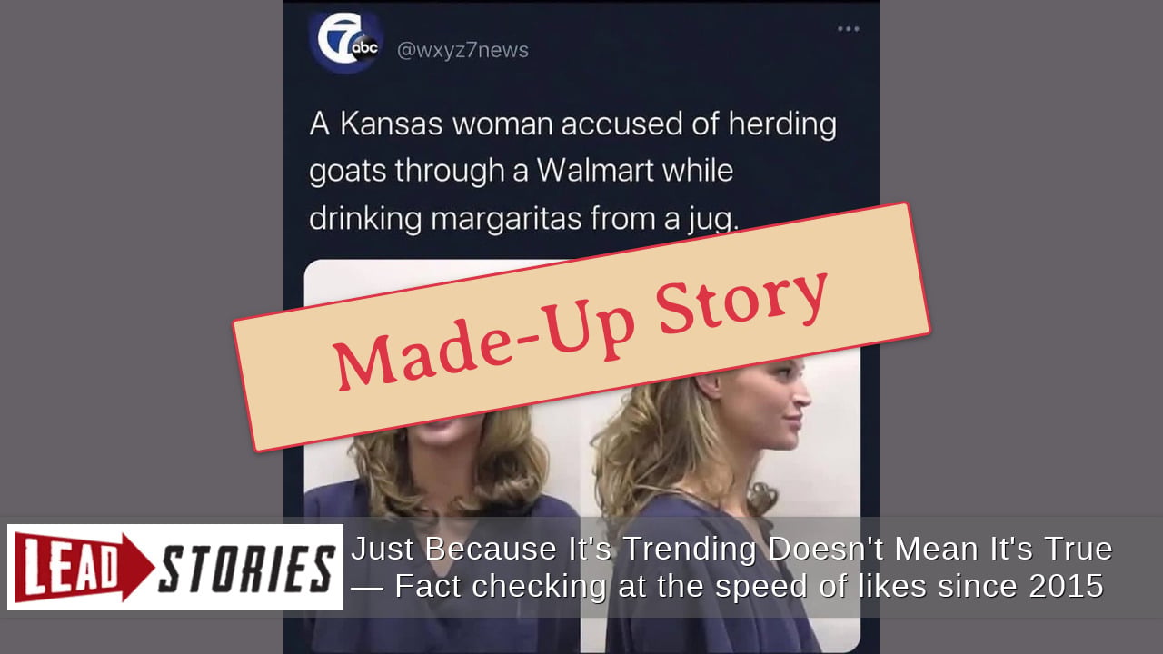 FAKE Story Of Woman Herding Goats Through Walmart While Drinking Margaritas From A Jug Is A Meme