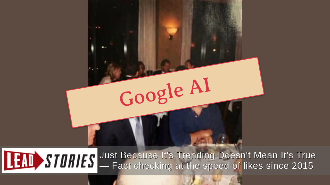FAKE Photo Shows Hakeem Jeffries Eating With Jeffrey Epstein -- It Is Synthetic Media
