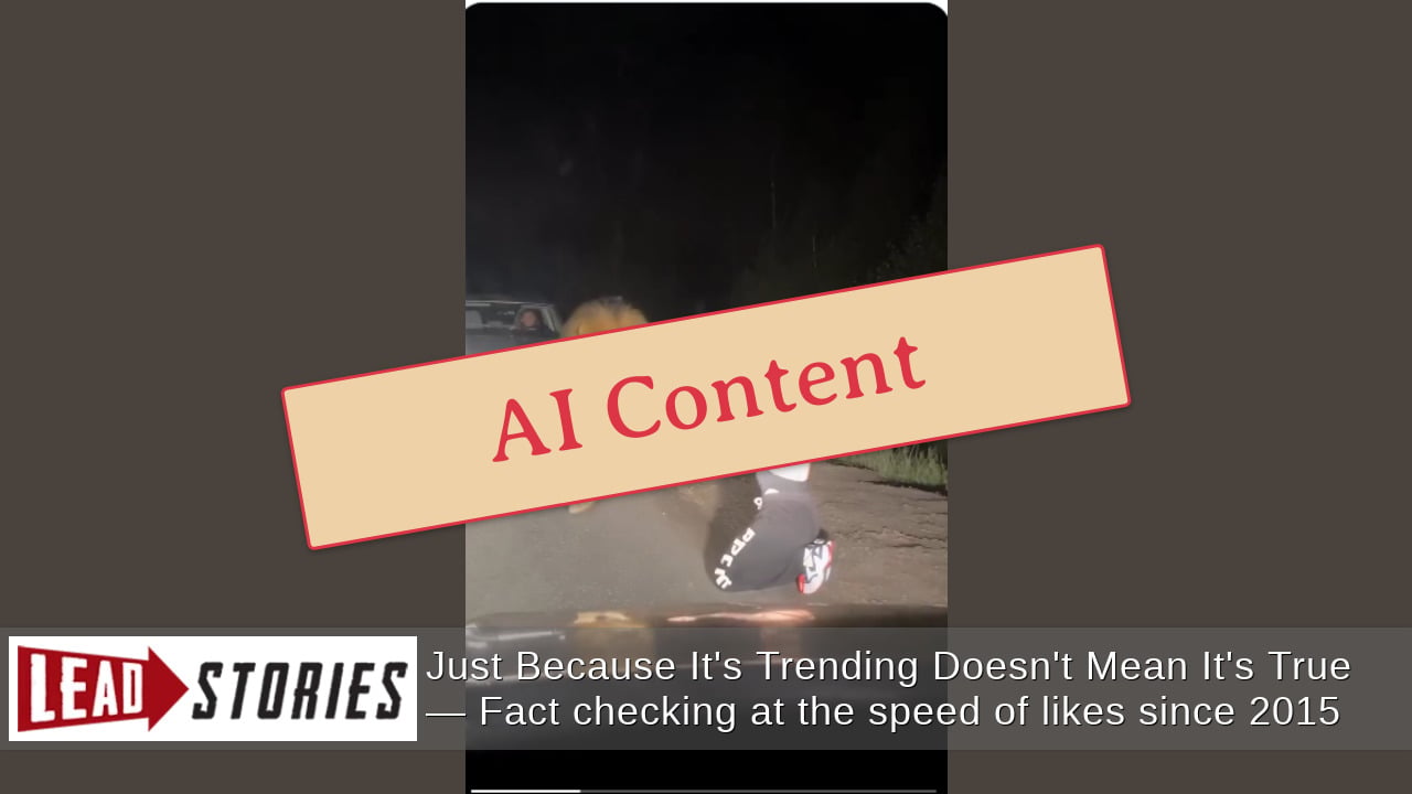 FAKE Video Of Lion Reuniting With Caretaker Is AI-Generated