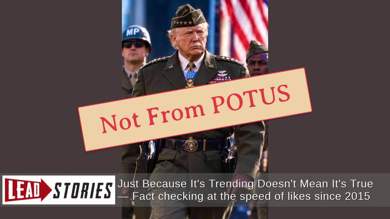Trump Did NOT Post Photo Of Himself In Military Uniform Covered In Medals