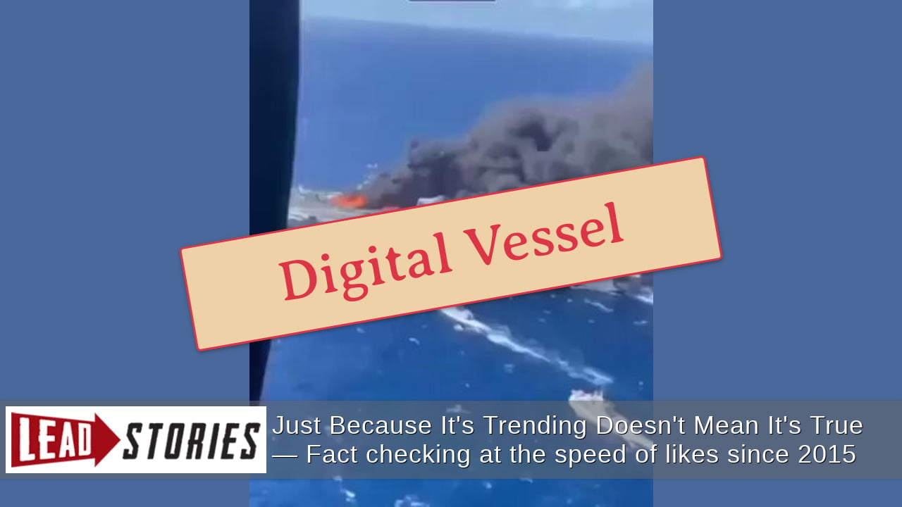 FAKE Video Shows American Carrier On Fire After Iranian Missile Attack In Sea Of Oman -- AI-Generated