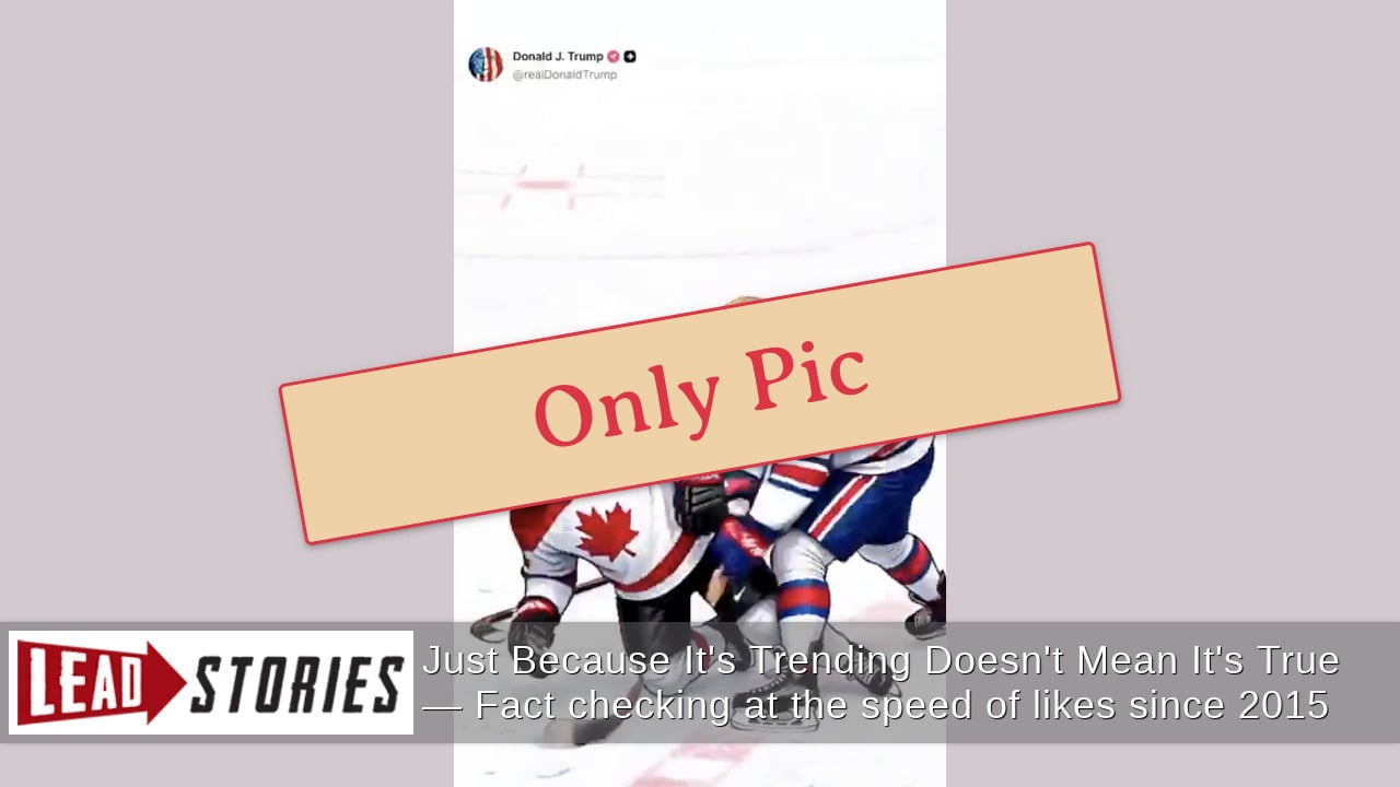 Donald Trump Did NOT Post Animated Video Of Himself Attacking Canadian Prime Minister Mark Carney With Hockey Stick