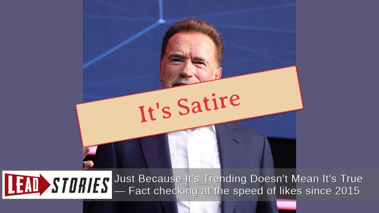 Arnold Schwarzenegger Did NOT Say He Is Removing 'Negger' From His Name Because It 'Could Be Offensive'