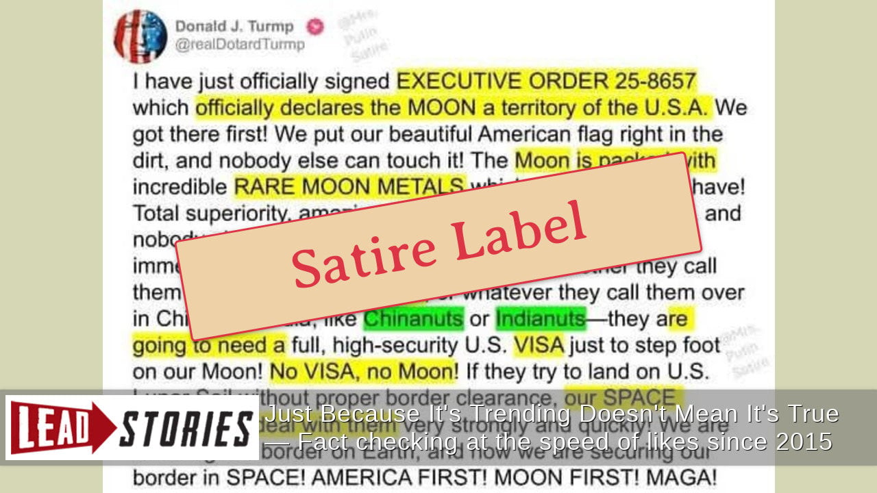 Trump Did NOT Declare Moon 'A U.S.A. Territory'