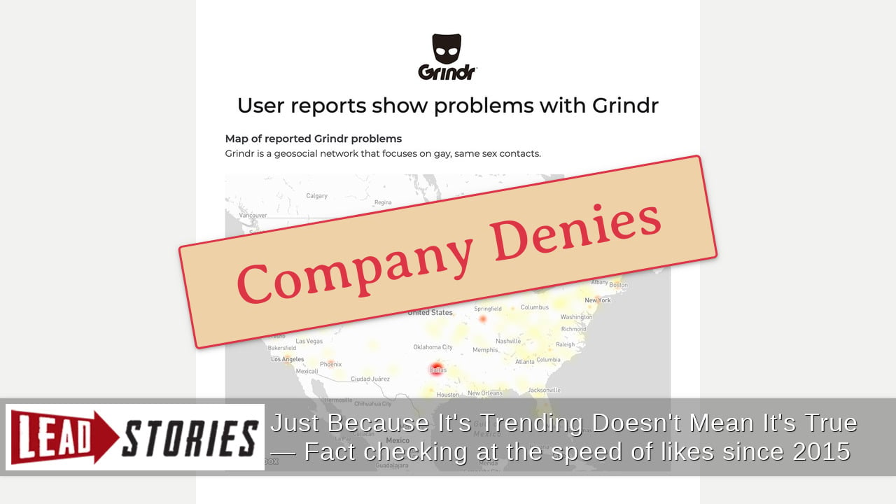 Fact Check: Grindr Outage Did NOT Take Place in Dallas During 2026 Republican National Convention | Lead Stories