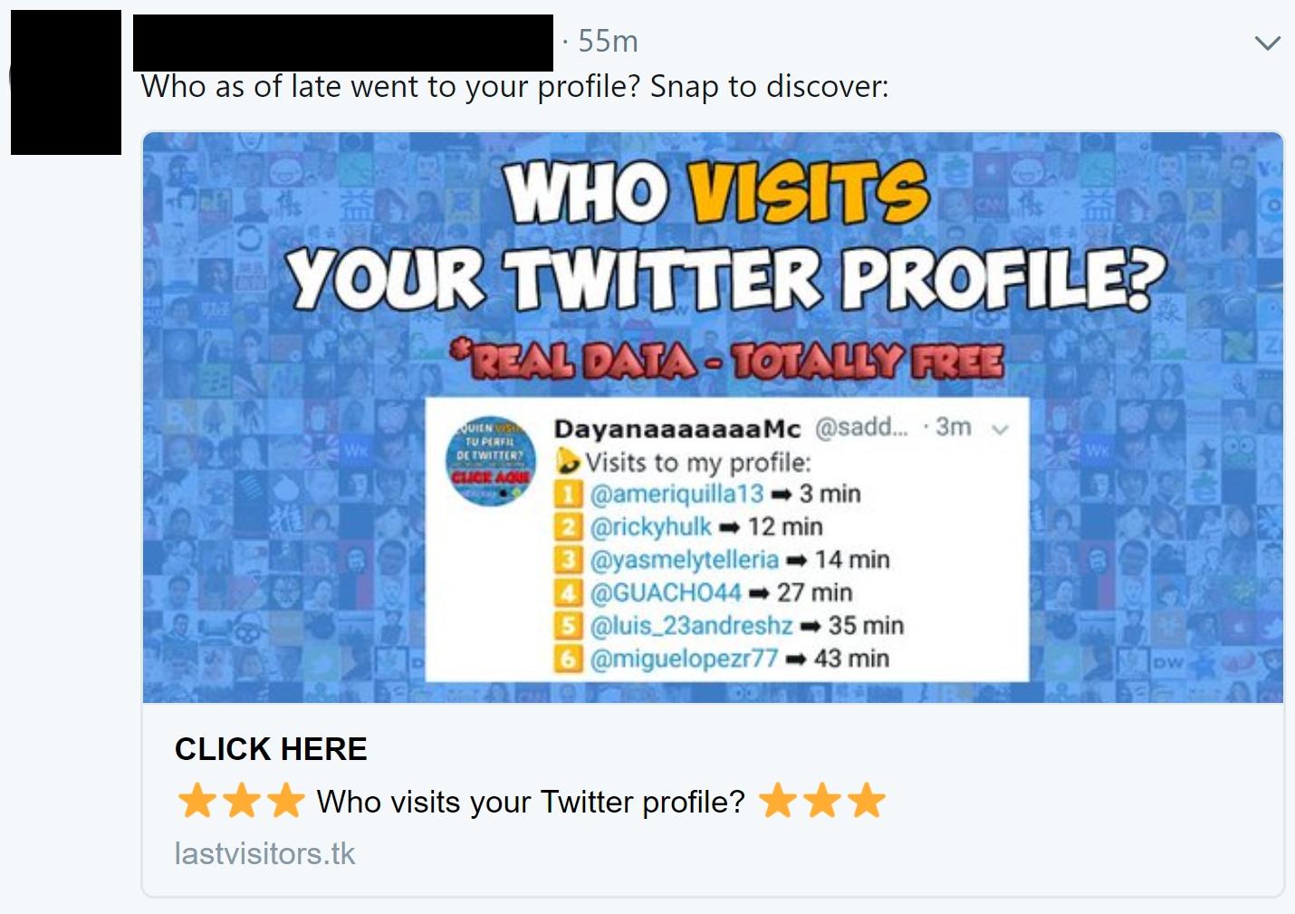 who visits your twitter profile hack