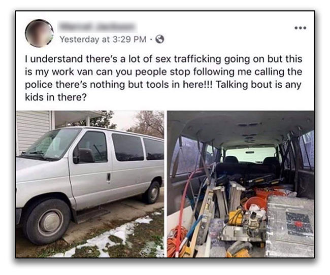 Fact Check White Van Videos Do Not Include Evidence Of Sex Trafficking 
