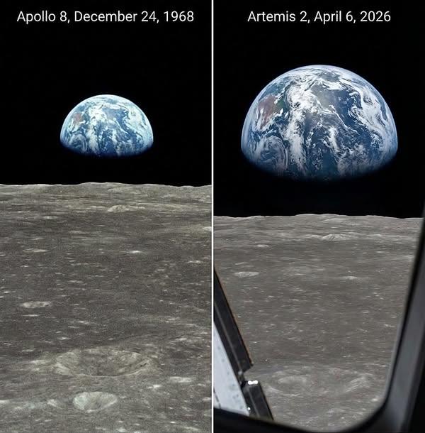 Fact Check: FAKE Artemis II Photo Shows Earth With Identical Cloud ...